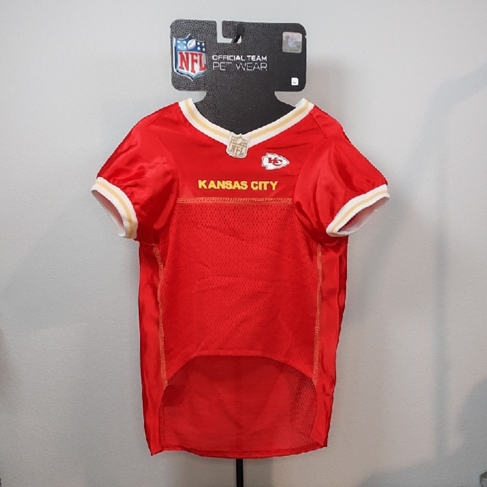 NFL Pet Wear Kansas City Chiefs Mesh Jersey Shirt Size Large NWT